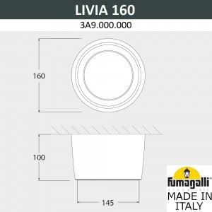Потолочный накладной светильник FUMAGALLI LIVIA 160 3A9.000.000.AXD1L