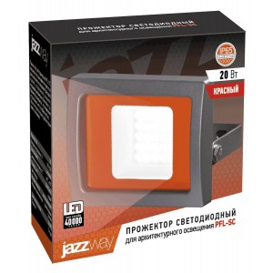 Прожектор светодиодный Jazzway PFL-SC 20W красный 5010499