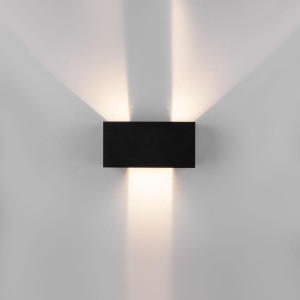 Уличный настенный светодиодный светильник Elektrostandard Winner 35137/W черный a057136
