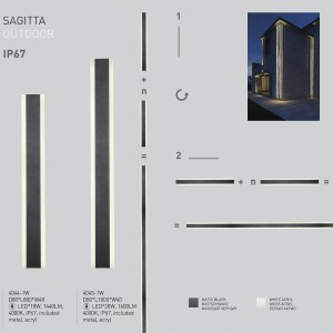 Уличный настенный светодиодный светильник Favourite Sagitta 4044-1W
