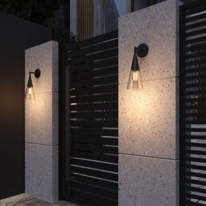 Светильник садово-парковый со стеклянным плафоном Vesto 35171/D черный